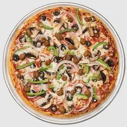 Photo of the Alcatraz combination pizza
