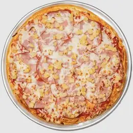 Photo of the Ghirardelli ham and pineapple pizza